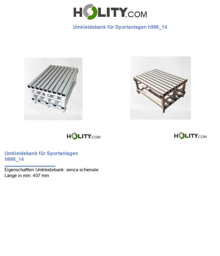 Umkleidebank für Sportanlagen h966_14