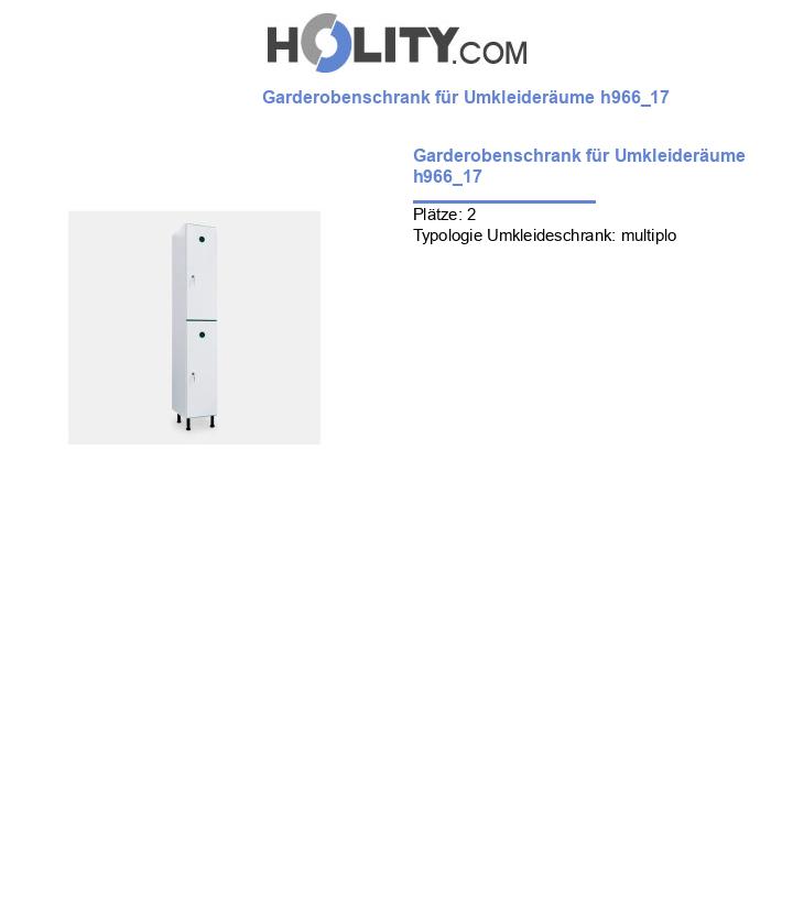 Garderobenschrank für Umkleideräume h966_17