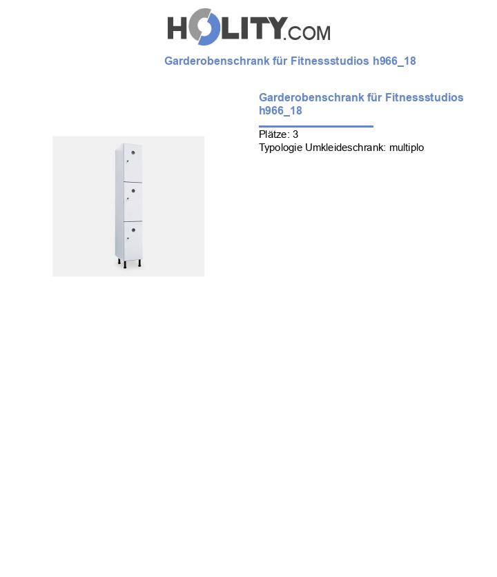 Garderobenschrank für Fitnessstudios h966_18