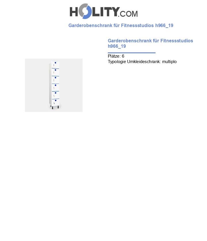 Garderobenschrank für Fitnessstudios h966_19