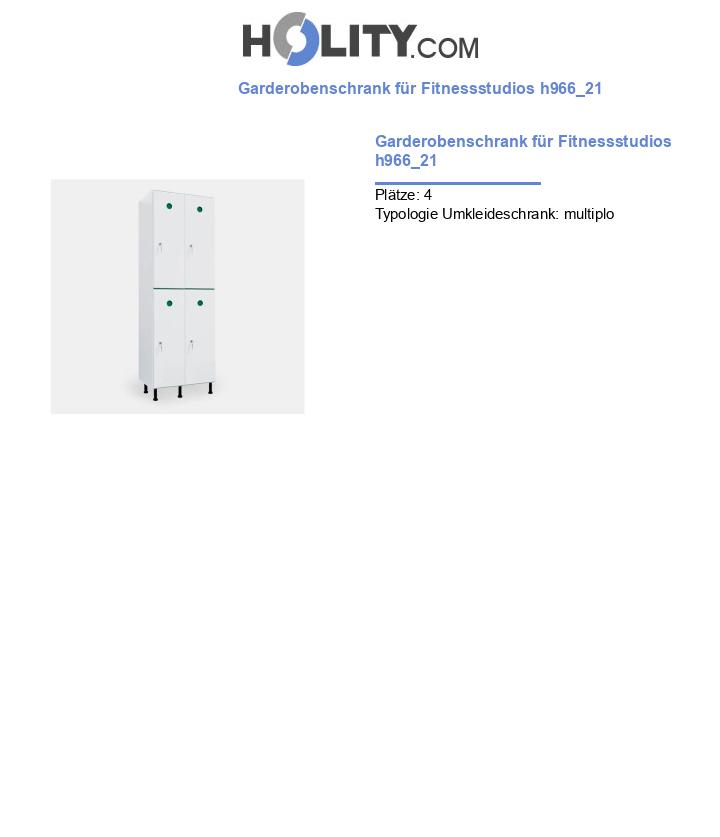 Garderobenschrank für Fitnessstudios h966_21