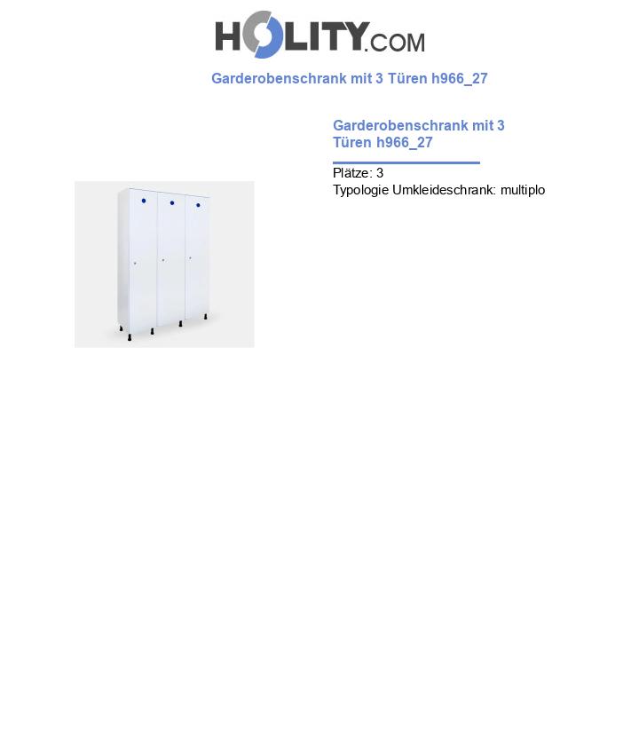 Garderobenschrank mit 3 Türen h966_27