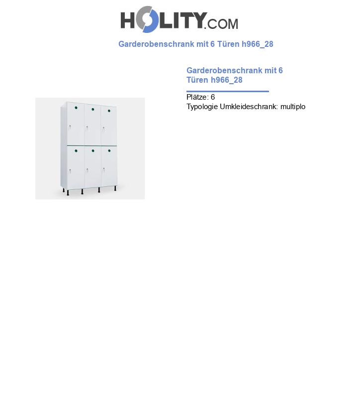 Garderobenschrank mit 6 Türen h966_28
