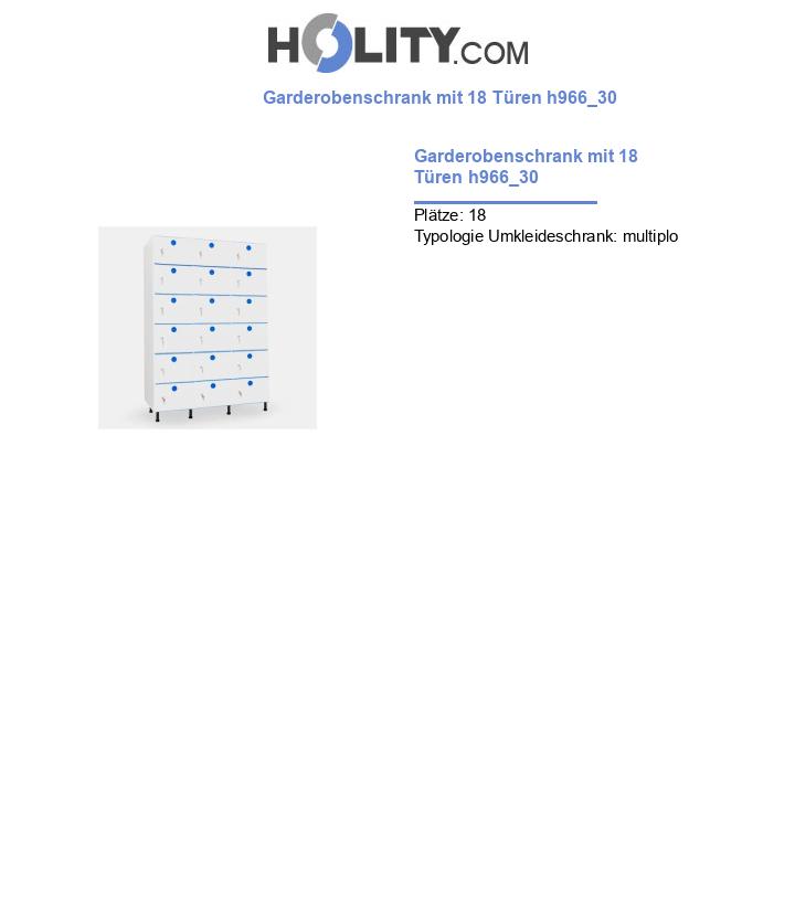 Garderobenschrank mit 18 Türen h966_30