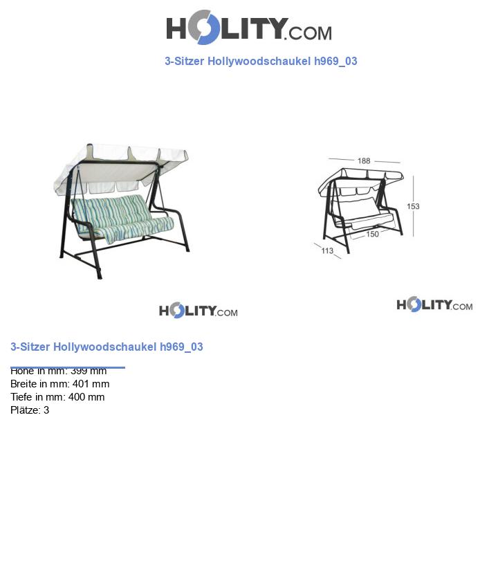 3-Sitzer Hollywoodschaukel h969_03