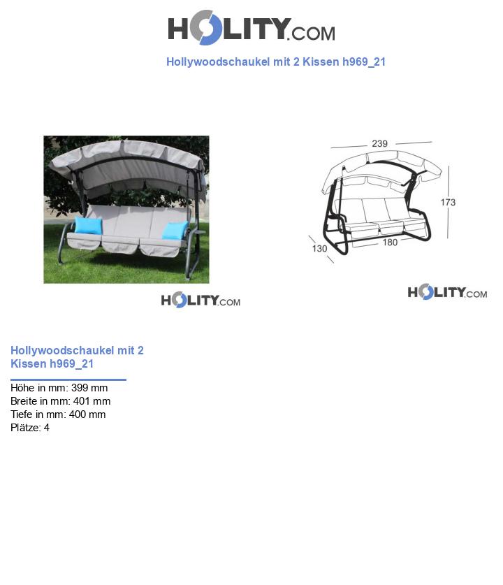 Hollywoodschaukel mit 2 Kissen h969_21