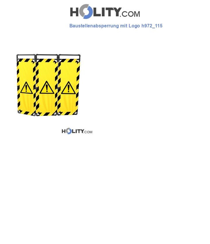 Baustellenabsperrung mit Logo h972_115