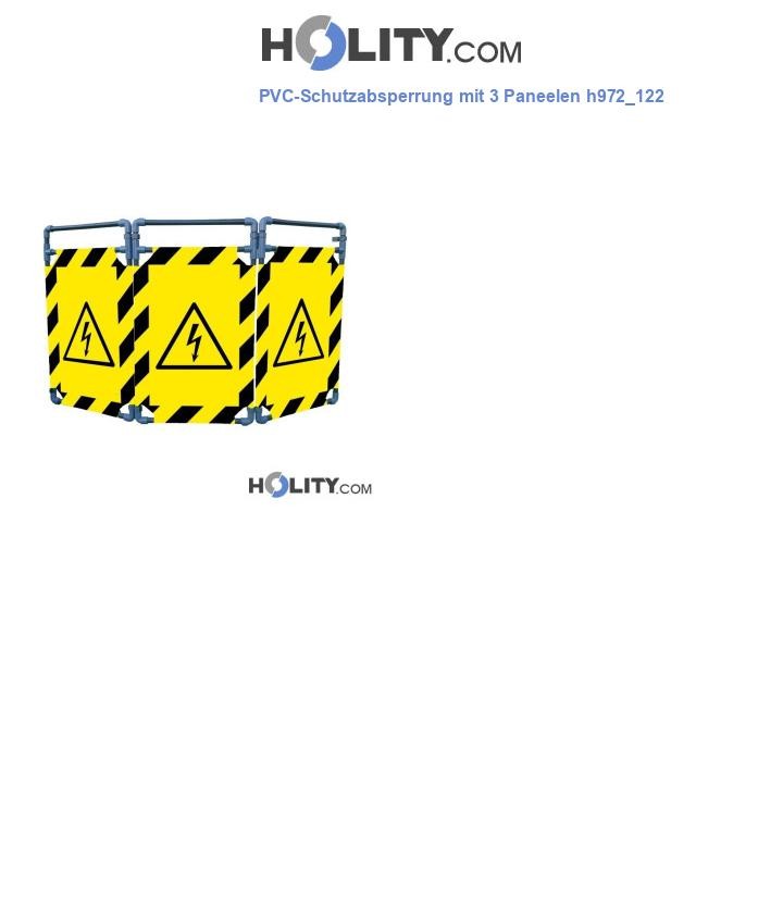 PVC-Schutzabsperrung mit 3 Paneelen h972_122