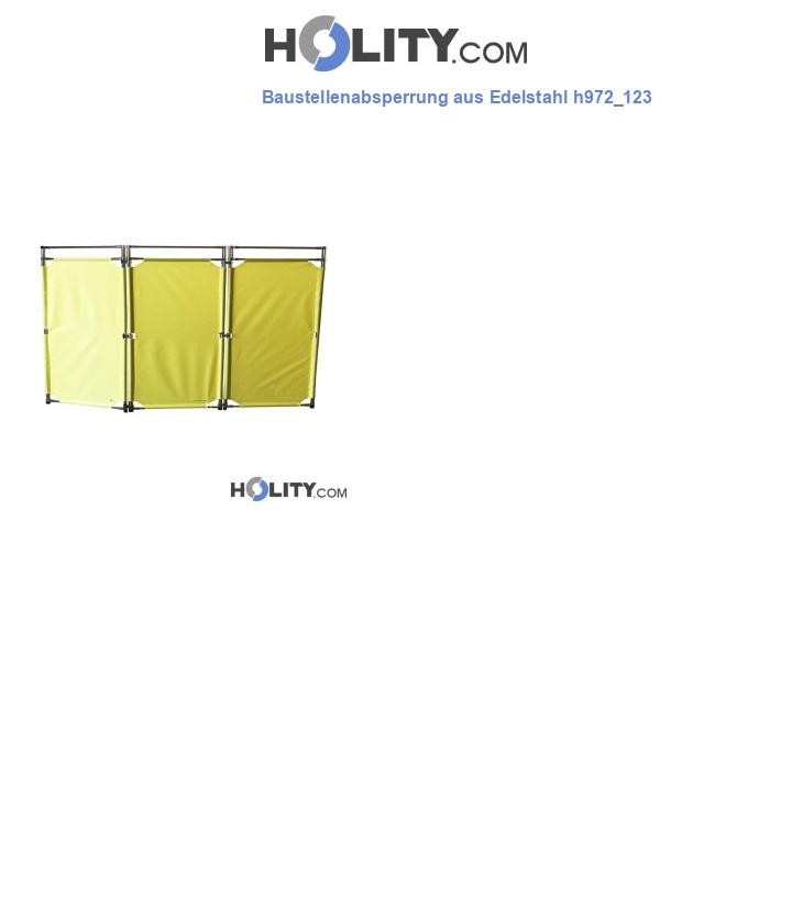 Baustellenabsperrung aus Edelstahl h972_123