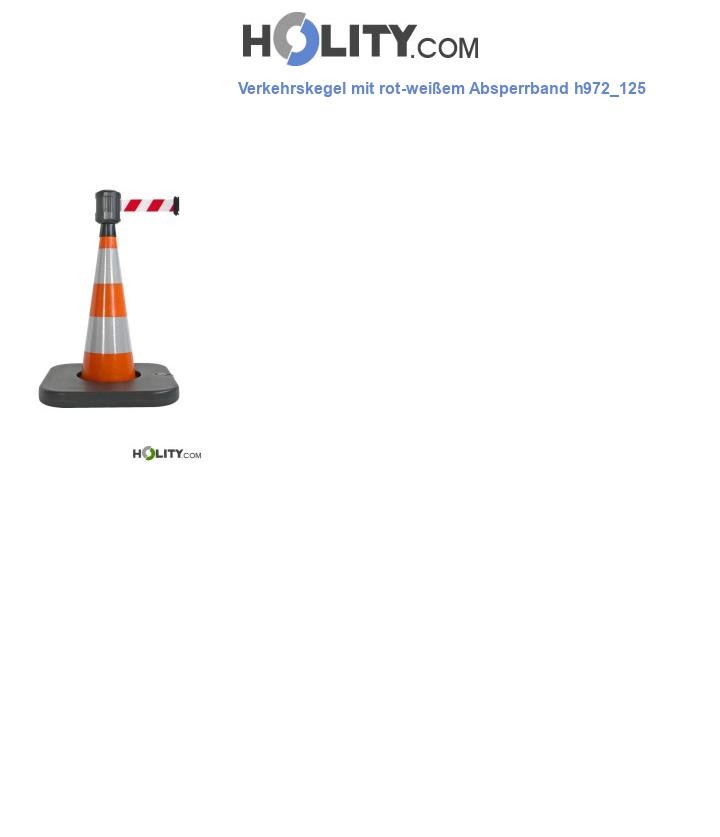 Verkehrskegel mit rot-weißem Absperrband h972_125