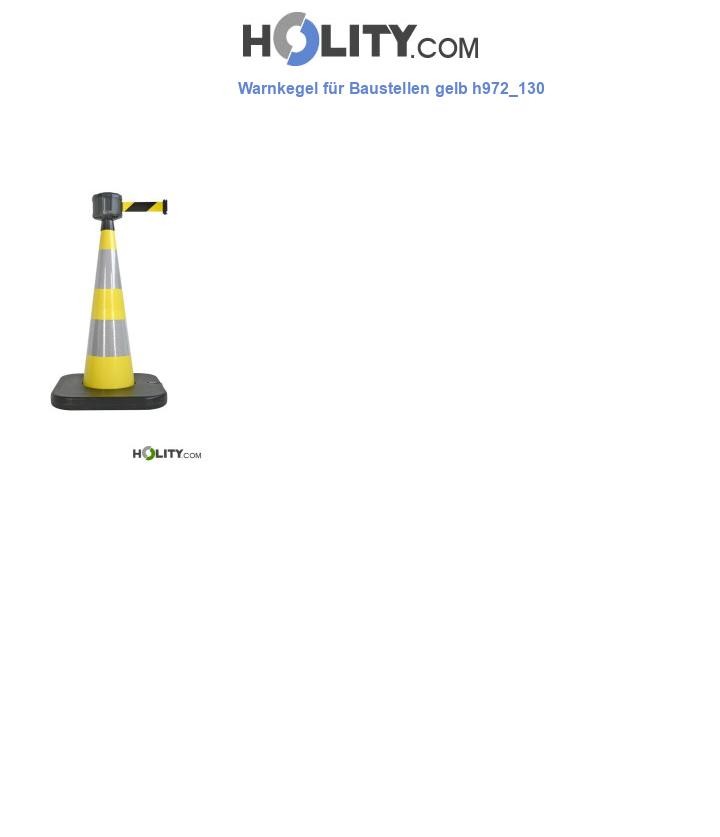 Warnkegel für Baustellen gelb h972_130