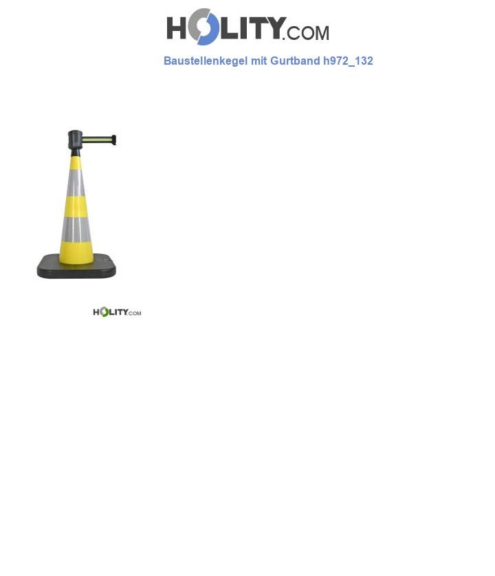 Baustellenkegel mit Gurtband h972_132