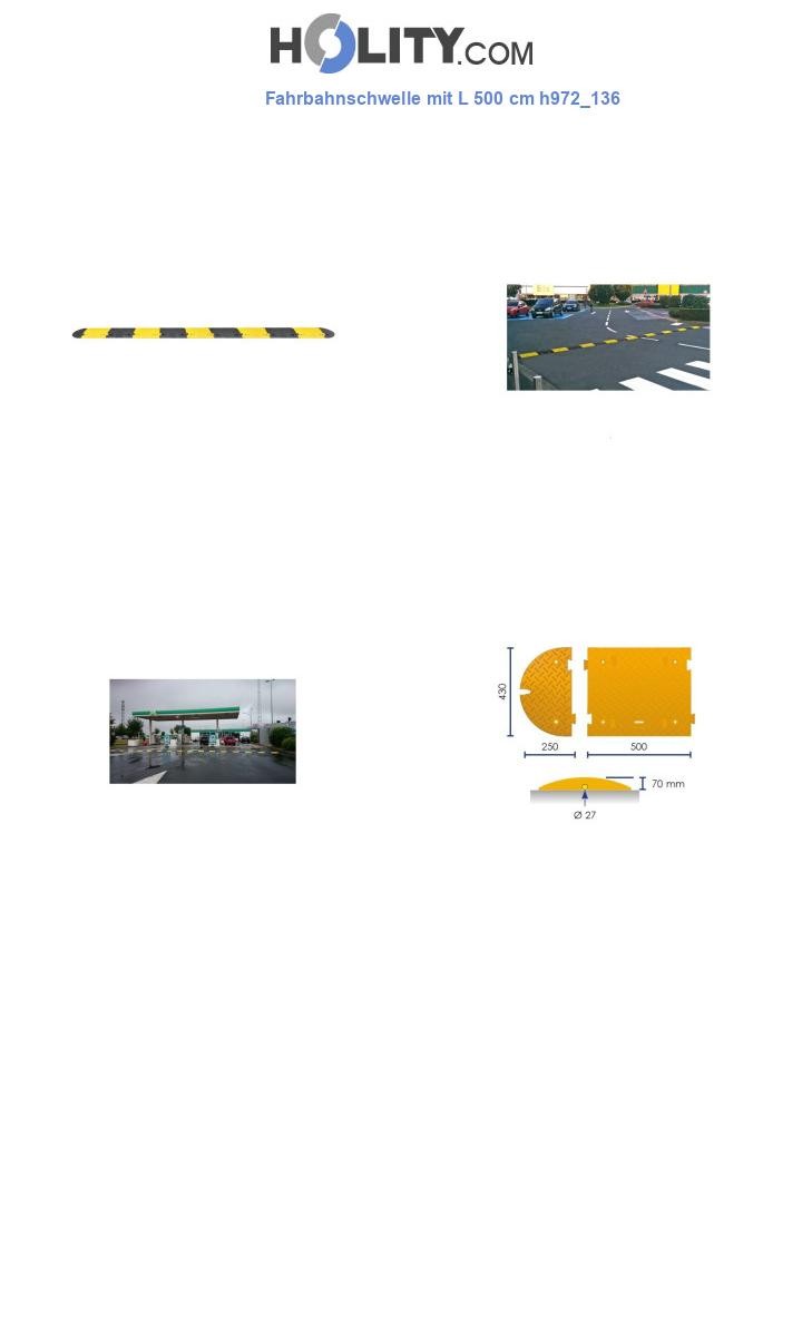 Fahrbahnschwelle mit L 500 cm h972_136