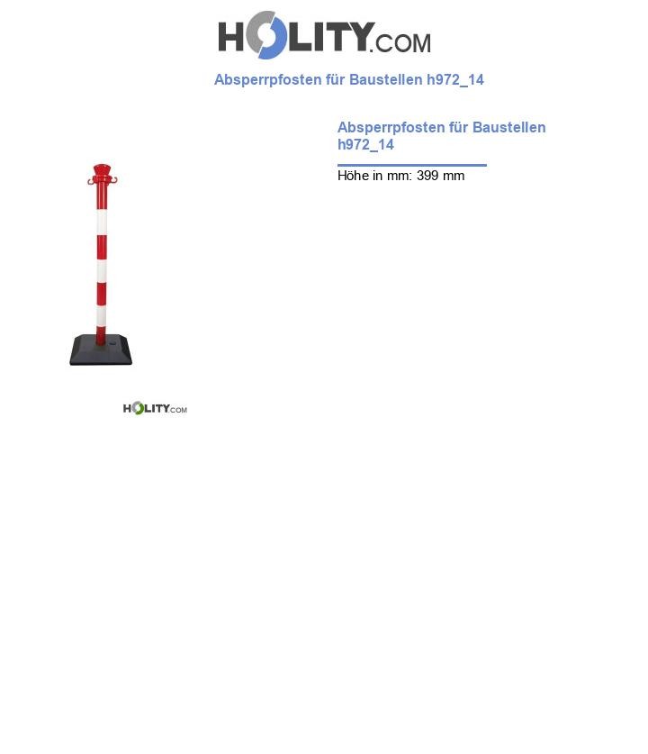 Absperrpfosten für Baustellen h972_14