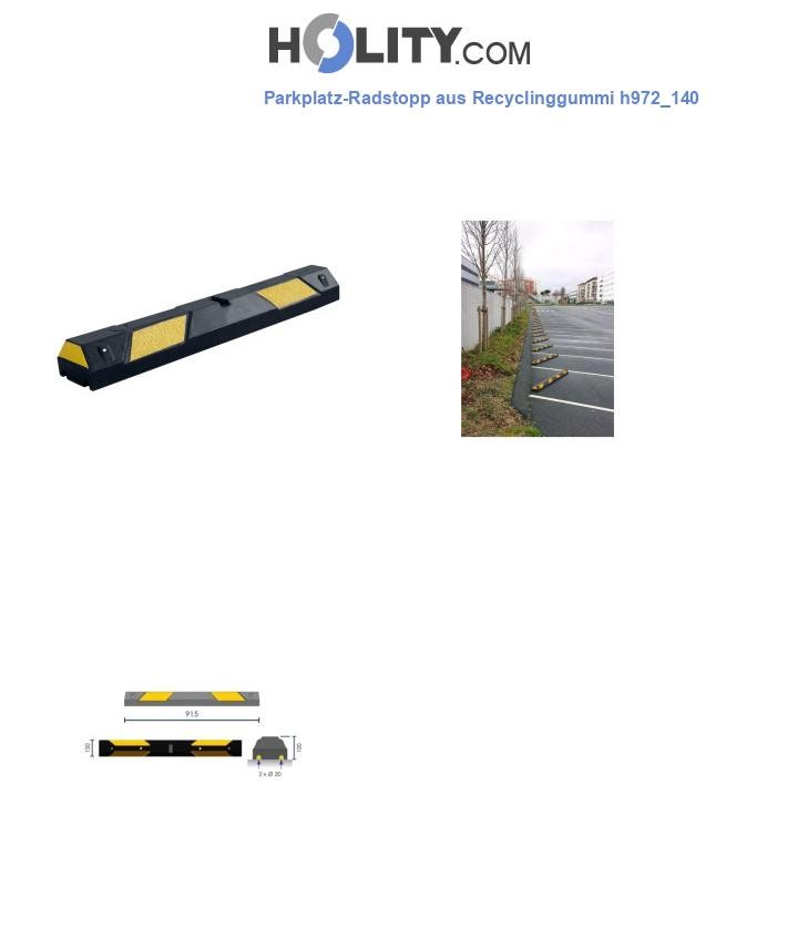 Parkplatz-Radstopp aus Recyclinggummi h972_140