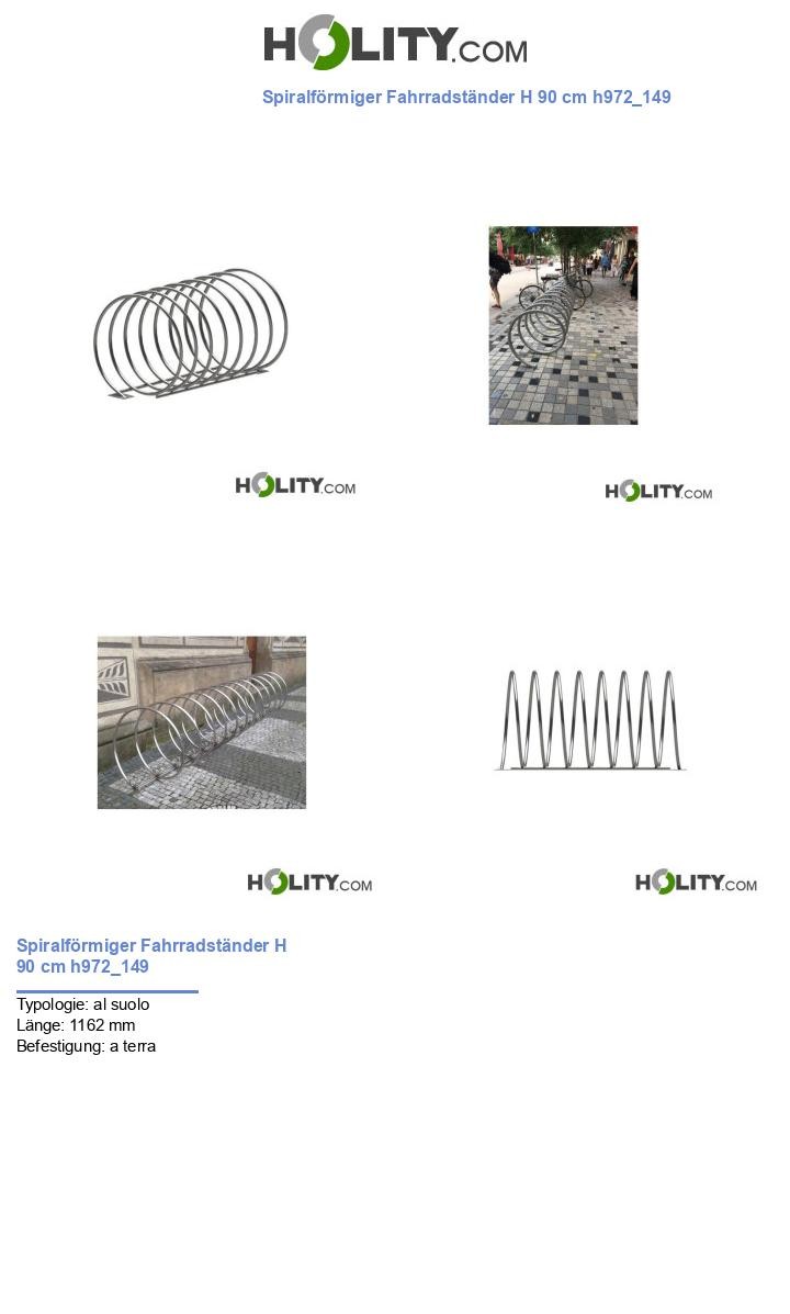 Spiralförmiger Fahrradständer H 90 cm h972_149