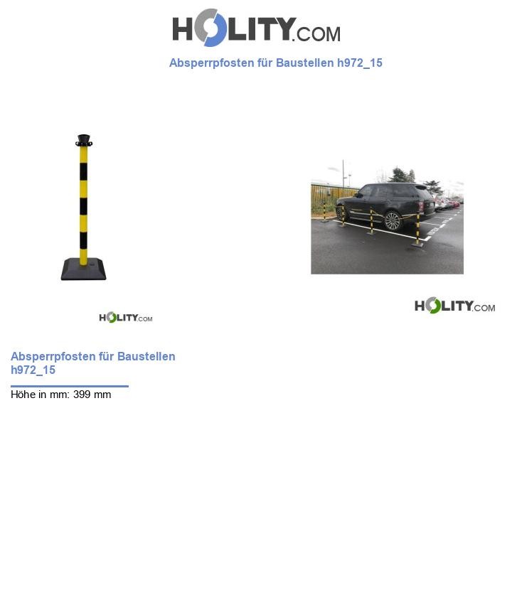 Absperrpfosten für Baustellen h972_15