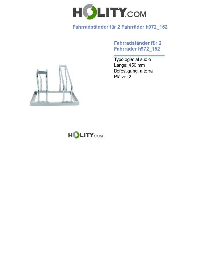 Fahrradständer für 2 Fahrräder h972_152