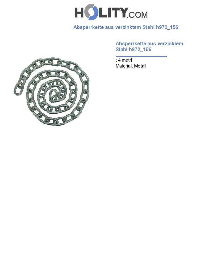 Absperrkette aus verzinktem Stahl h972_156