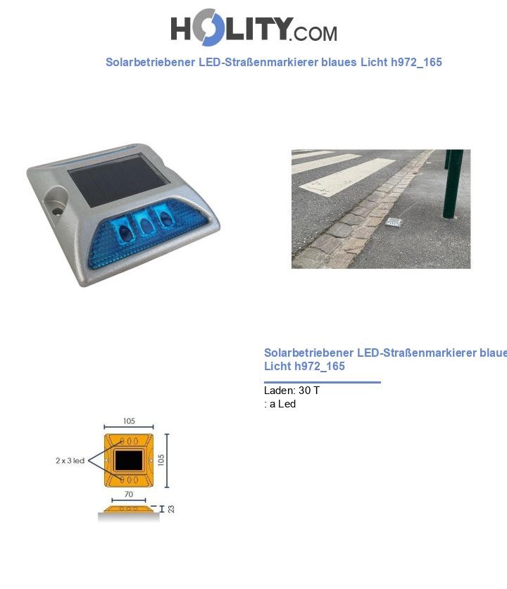 Solarbetriebener LED-Straßenmarkierer blaues Licht h972_165