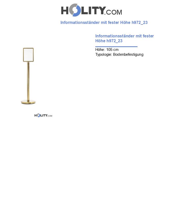 Informationsständer mit fester Höhe h972_23