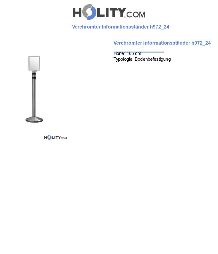 Verchromter Informationsständer h972_24