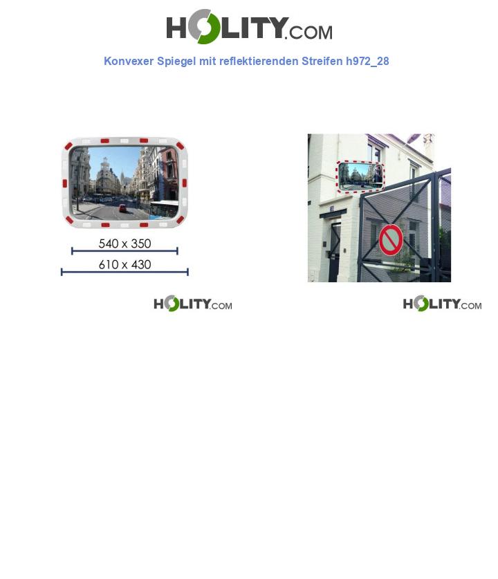 Konvexer Spiegel mit reflektierenden Streifen h972_28