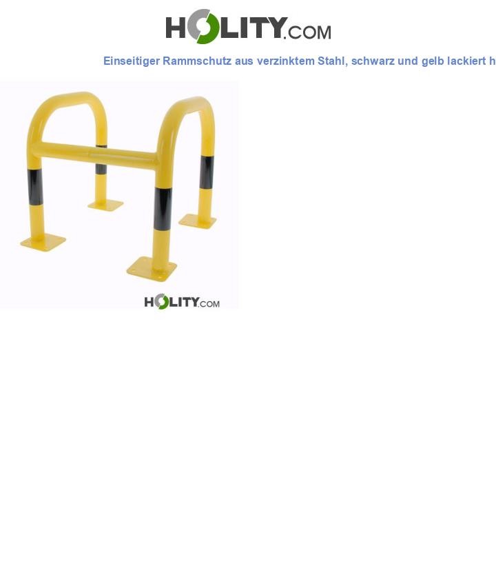 Einseitiger Rammschutz aus verzinktem Stahl, schwarz und gelb lackiert h972_64