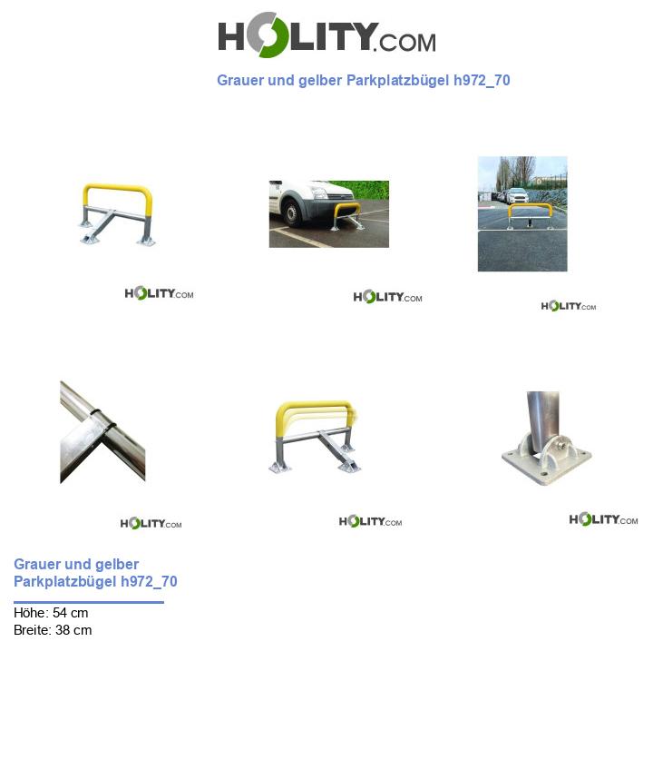 Grauer und gelber Parkplatzbügel h972_70