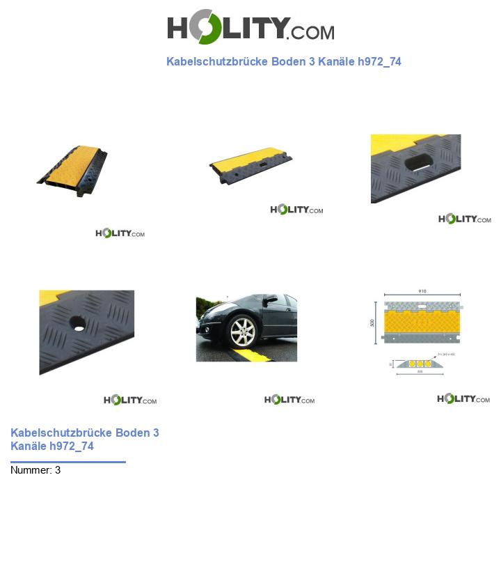 Kabelschutzbrücke Boden 3 Kanäle h972_74