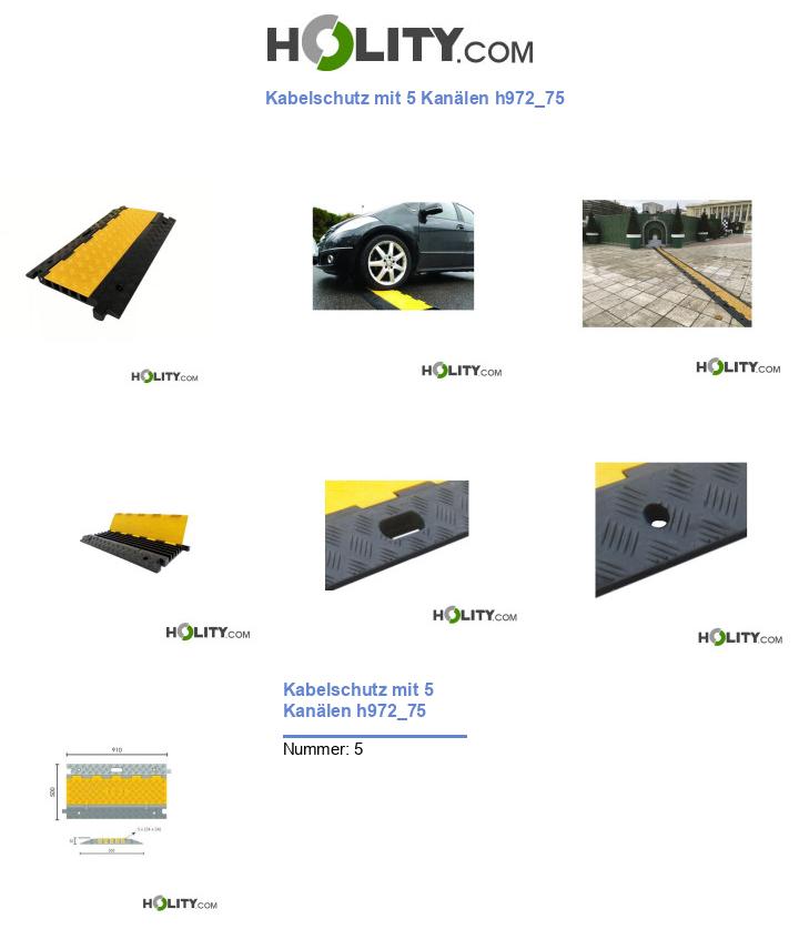 Kabelschutz mit 5 Kanälen h972_75