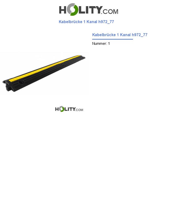 Kabelbrücke 1 Kanal h972_77