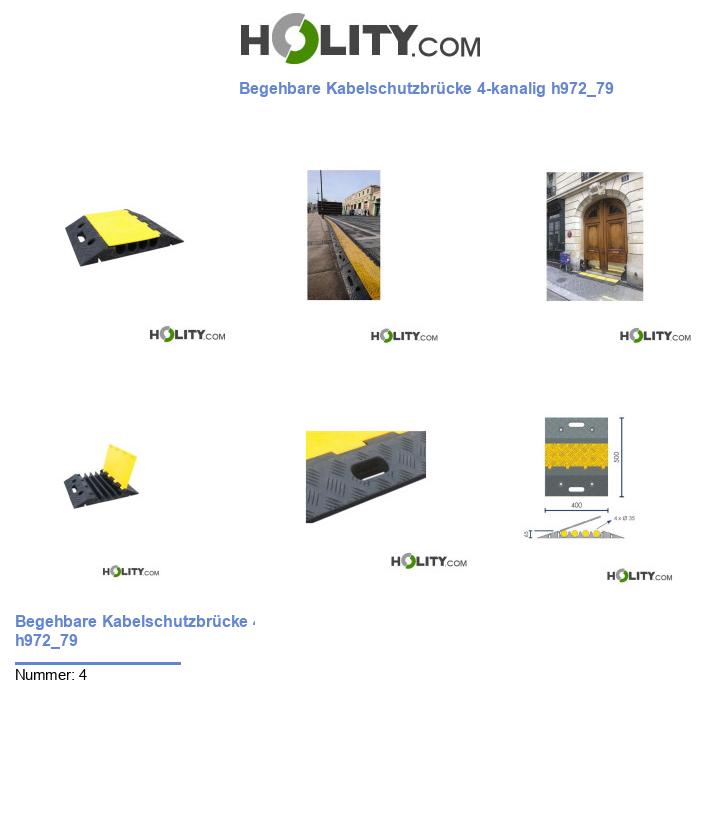 Begehbare Kabelschutzbrücke 4-kanalig h972_79