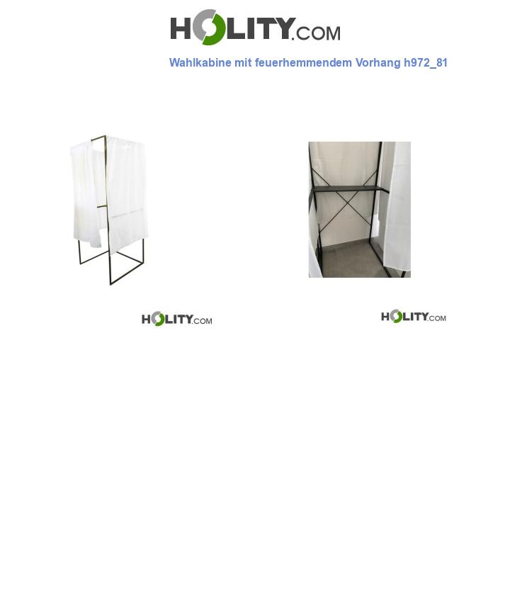 Wahlkabine mit feuerhemmendem Vorhang h972_81