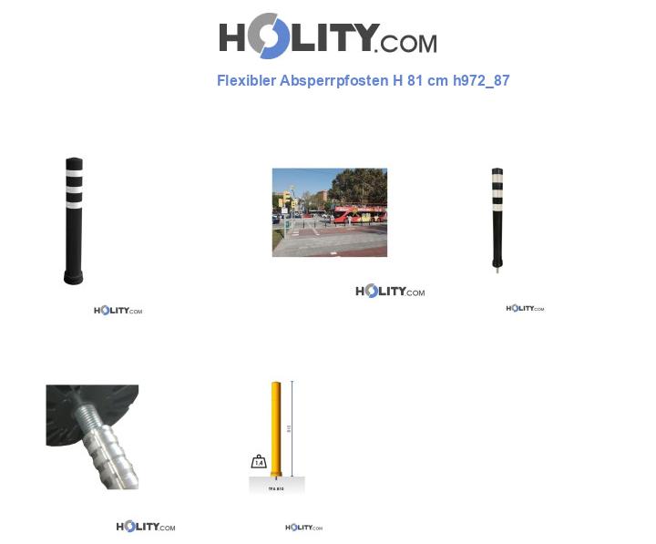 Flexibler Absperrpfosten H 81 cm h972_87