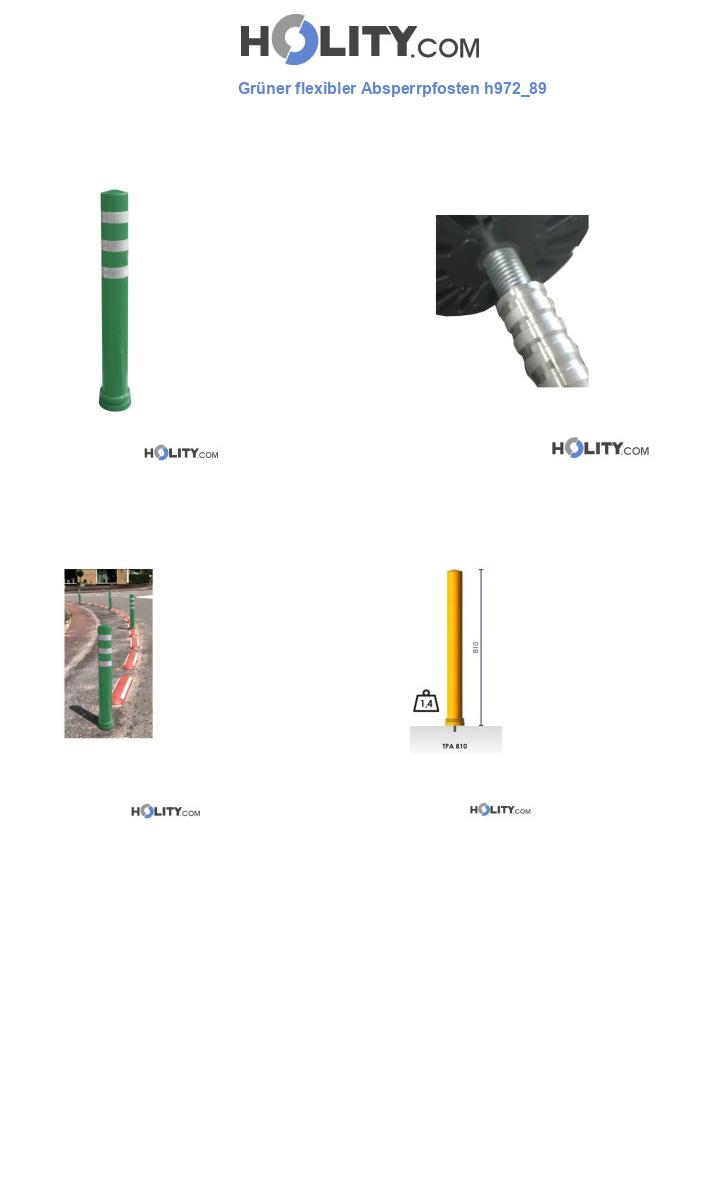 Grüner flexibler Absperrpfosten h972_89