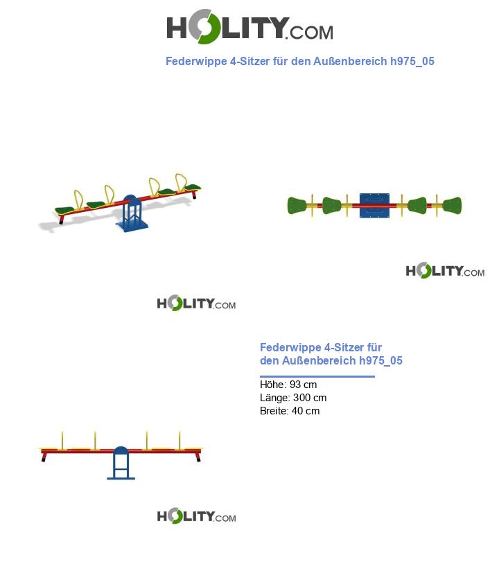 Federwippe 4-Sitzer für den Außenbereich h975_05