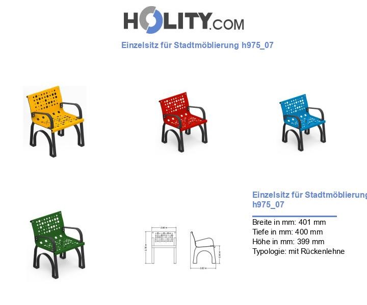 Einzelsitz für Stadtmöblierung h975_07