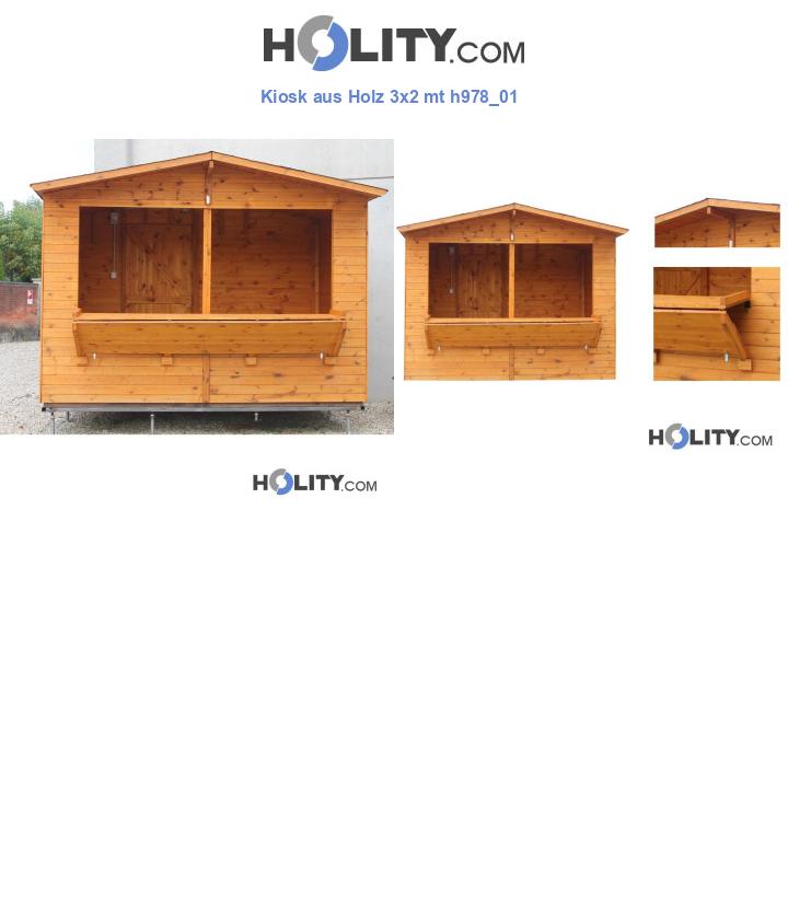 Kiosk aus Holz 3x2 mt h978_01
