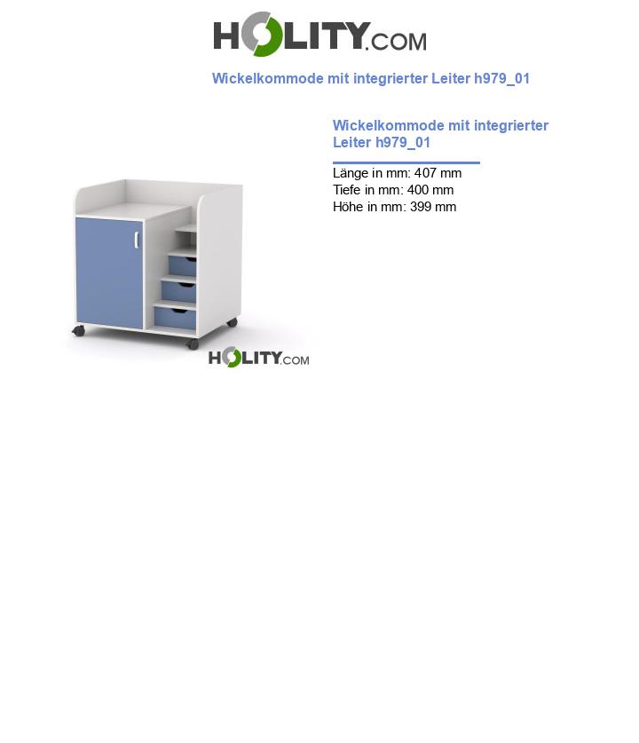 Wickelkommode mit integrierter Leiter h979_01