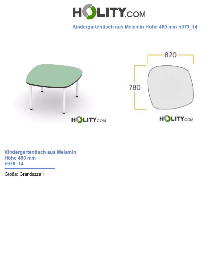 Kindergartentisch aus Melamin Höhe 460 mm h979_14