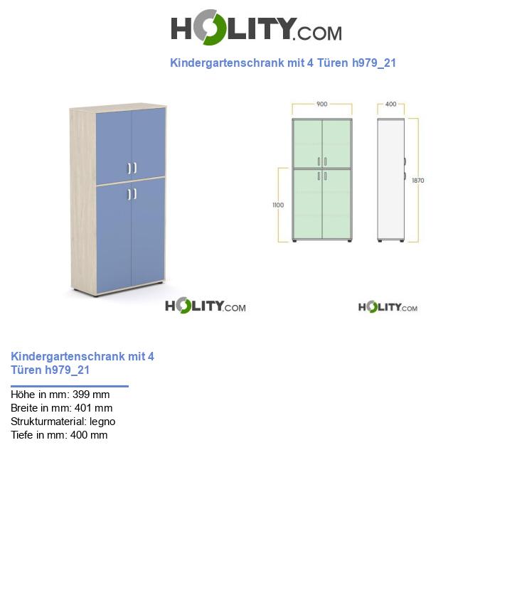 Kindergartenschrank mit 4 Türen h979_21