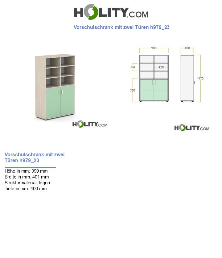Vorschulschrank mit zwei Türen h979_23