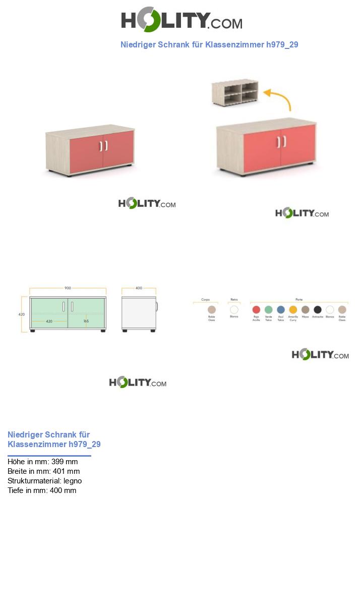 Niedriger Schrank für Klassenzimmer h979_29