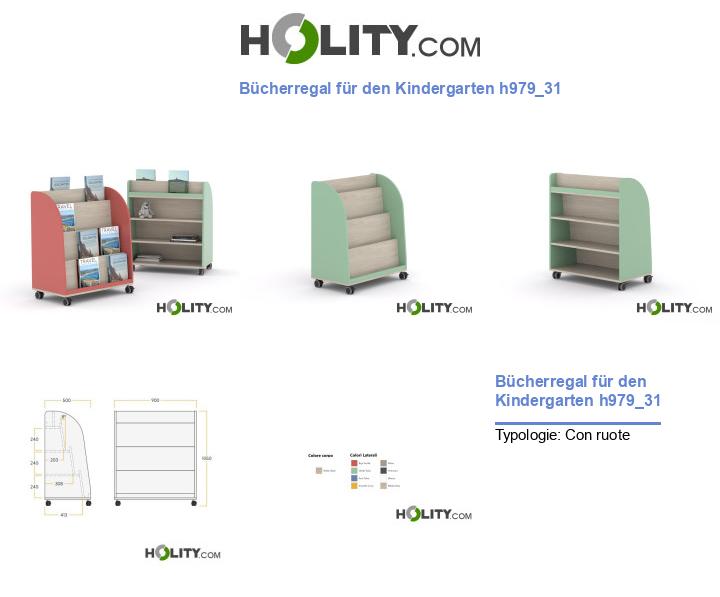 Bücherregal für den Kindergarten h979_31