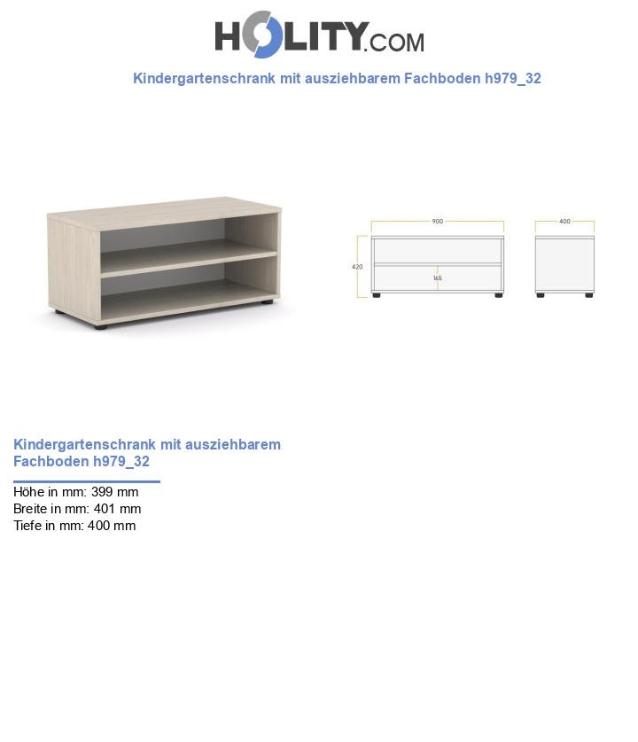 Kindergartenschrank mit ausziehbarem Fachboden h979_32