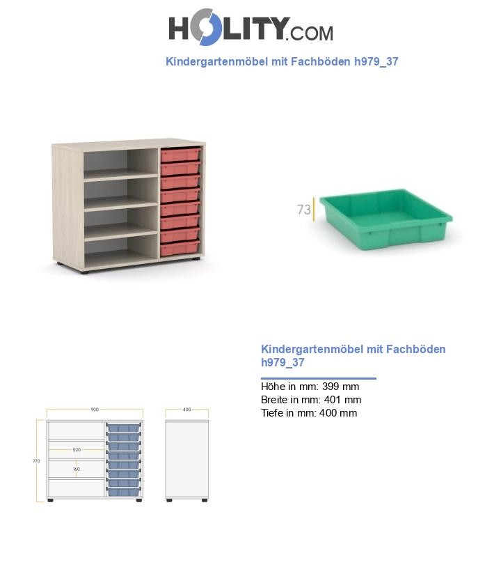 Kindergartenmöbel mit Fachböden h979_37