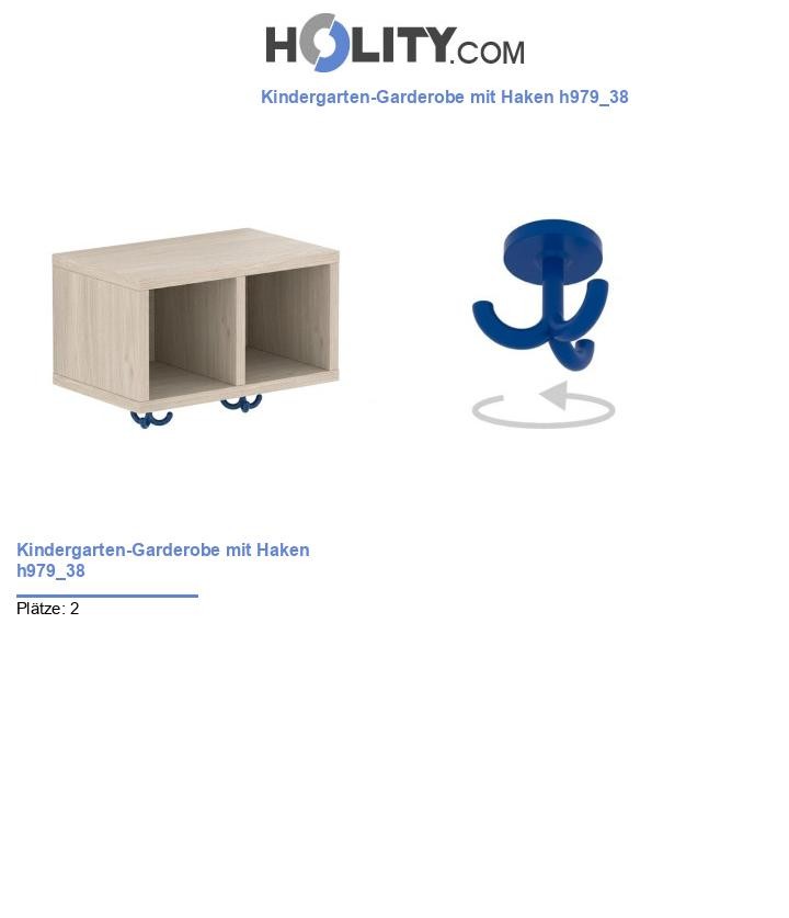 Kindergarten-Garderobe mit Haken h979_38