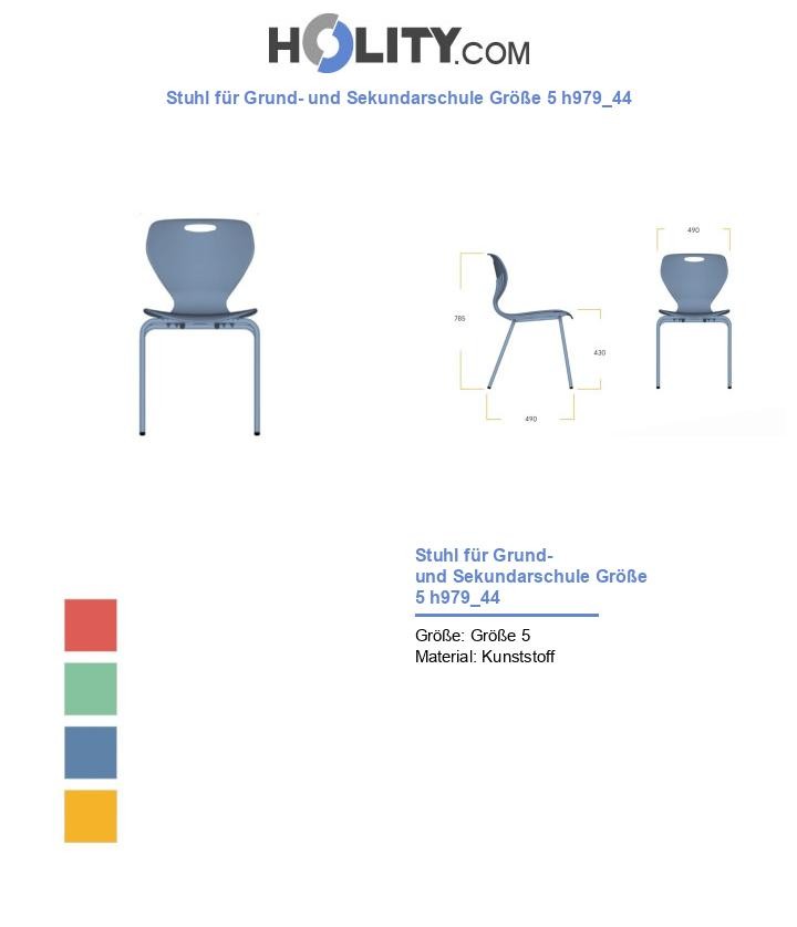 Stuhl für Grund- und Sekundarschule Größe 5 h979_44