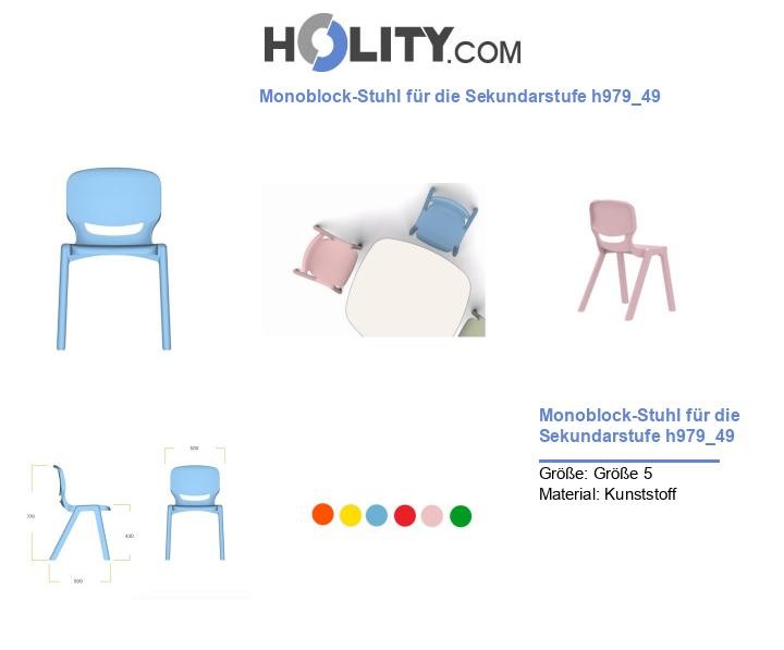 Monoblock-Stuhl für die Sekundarstufe h979_49